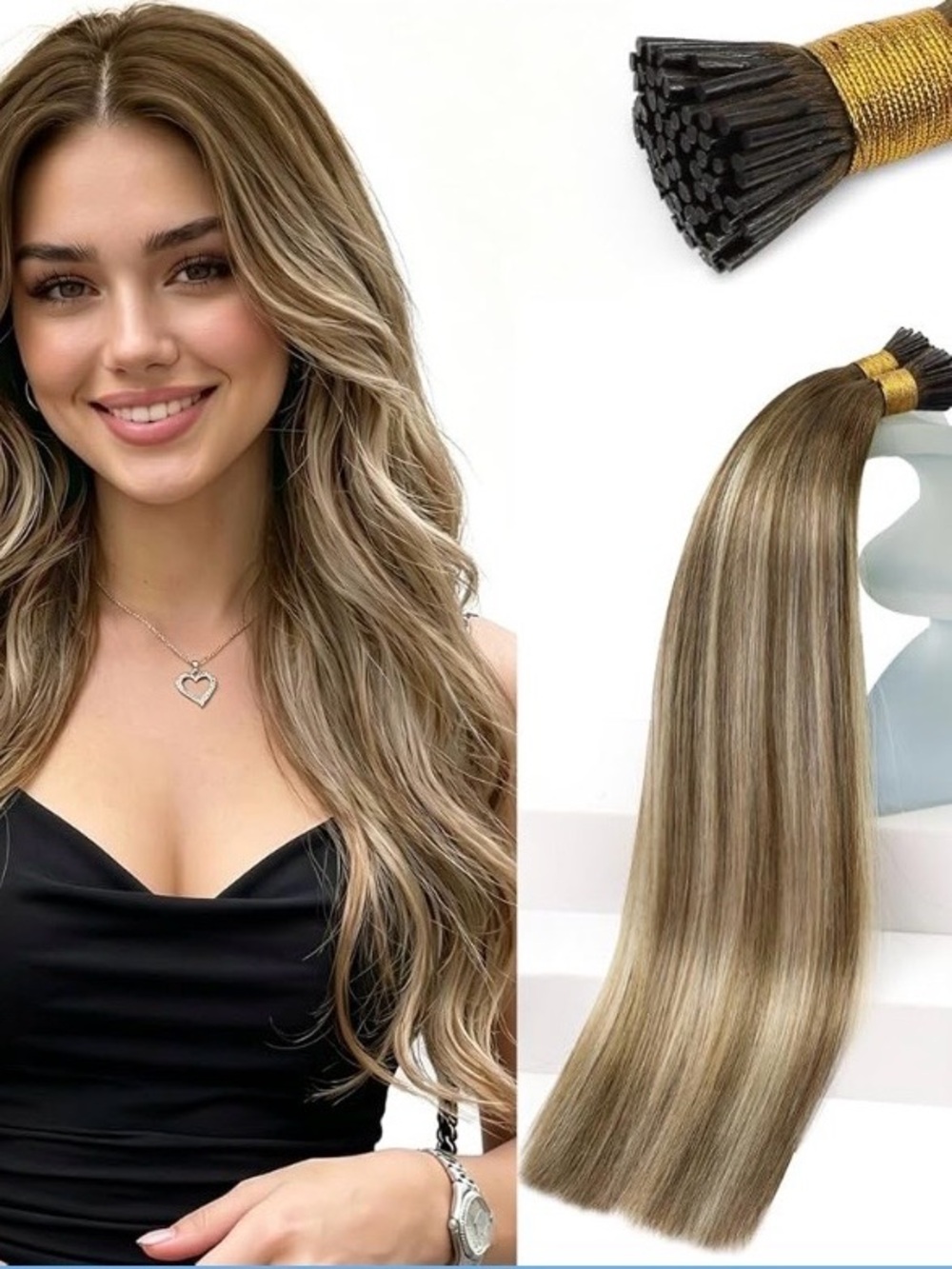Sunny Hair 22”  I Tip Remy Human Hair Extensions #3/8/22 Balayage 50G/1G/S New